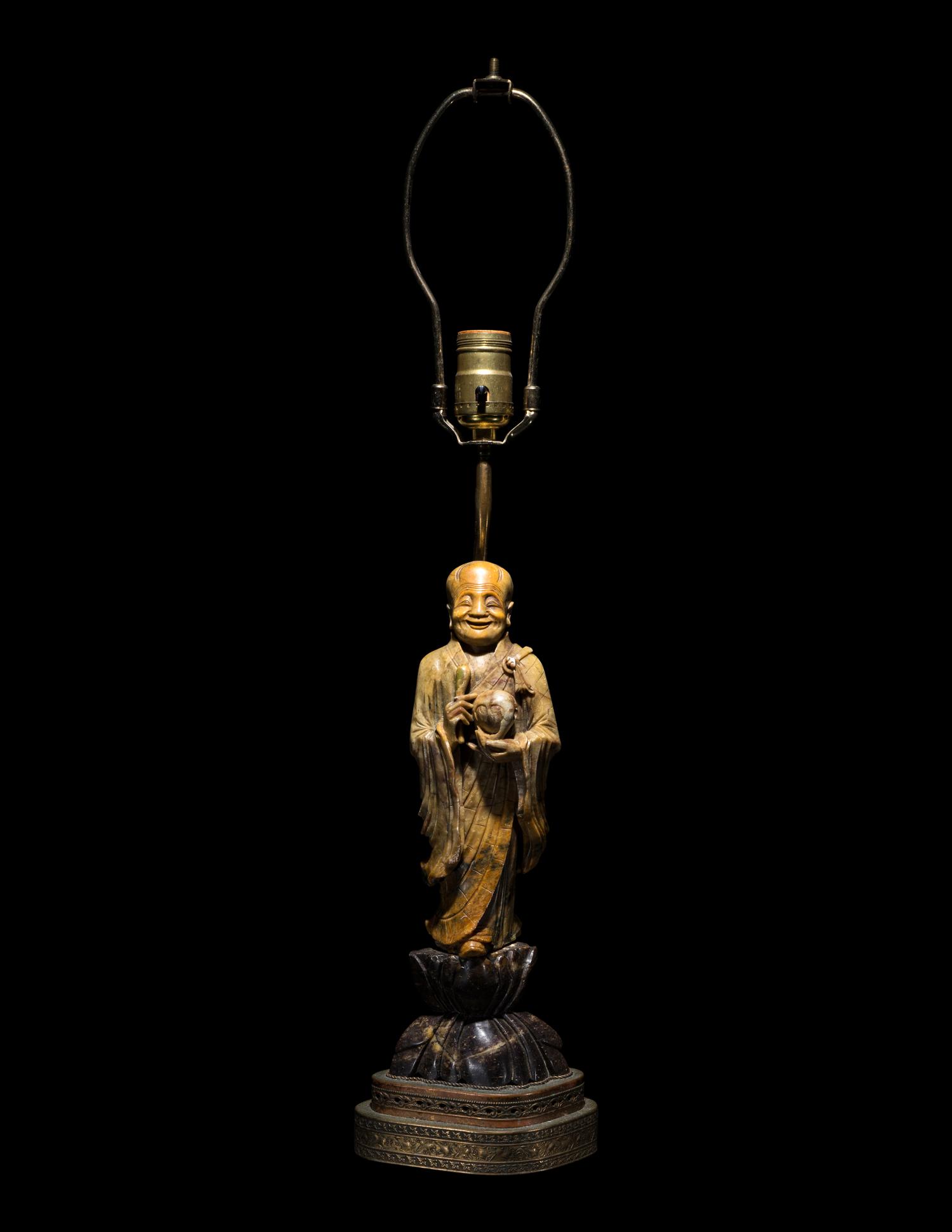 A Chinese Stone Lamp
