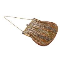 Tiffany & Co., 14k Gold & Beadwork Purse, c. 1920's