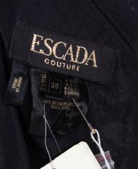 An Escada Black Silk Heavily Beaded and Embroidered Gown, Size 38.