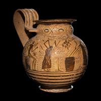A Greek Geometric Style Black-Figured Vessel