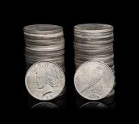 Fifty 1923 Peace $1 Coins