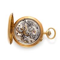 ULYSSE NARDIN, 18K YELLOW GOLD SPLIT SECOND CHRONOGRAPH OPEN FACE POCKET WATCH