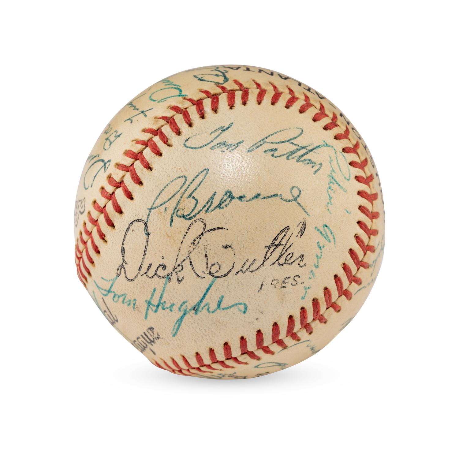 A 1956 Houston Buffs/Atlanta Crackers Multi Signed Baseball (JSA Letter of Authenticity)