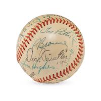 A 1956 Houston Buffs/Atlanta Crackers Multi Signed Baseball (JSA Letter of Authenticity)
