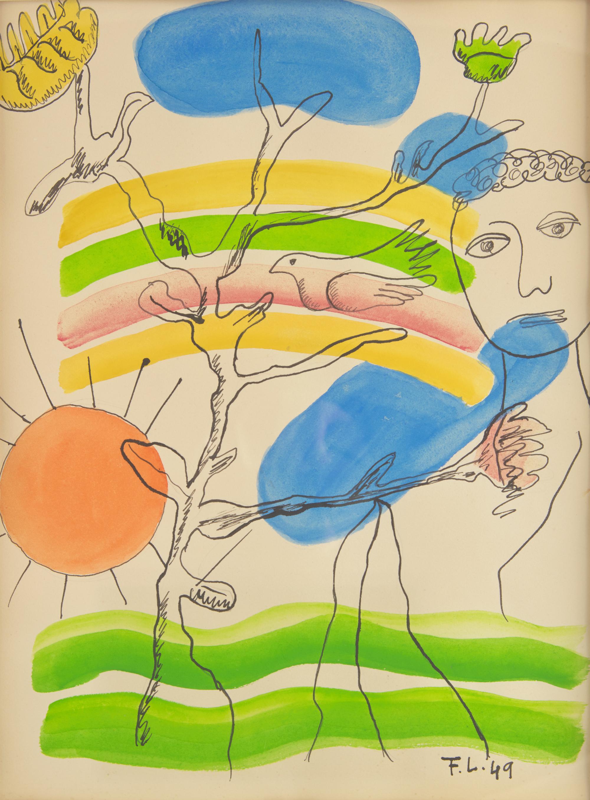 Fernand Léger (French, 1881-1955) — Après Le Déluge (Frontispiece for 'Les Illuminations' by Arthur Rimbaud) , 1949