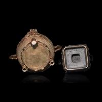 Two Japanese Bronze Covered Incense Burners, Late Meiji Period