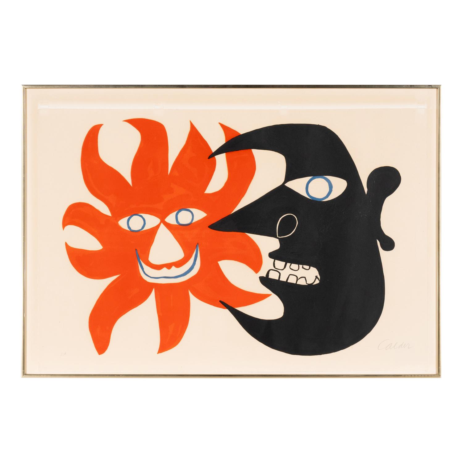 Alexander Calder (American, 1898–1976) — Black Moon and Red Sun, ca. 1970