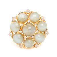 CAT'S EYE CHRYSOBERYL AND DIAMOND RING