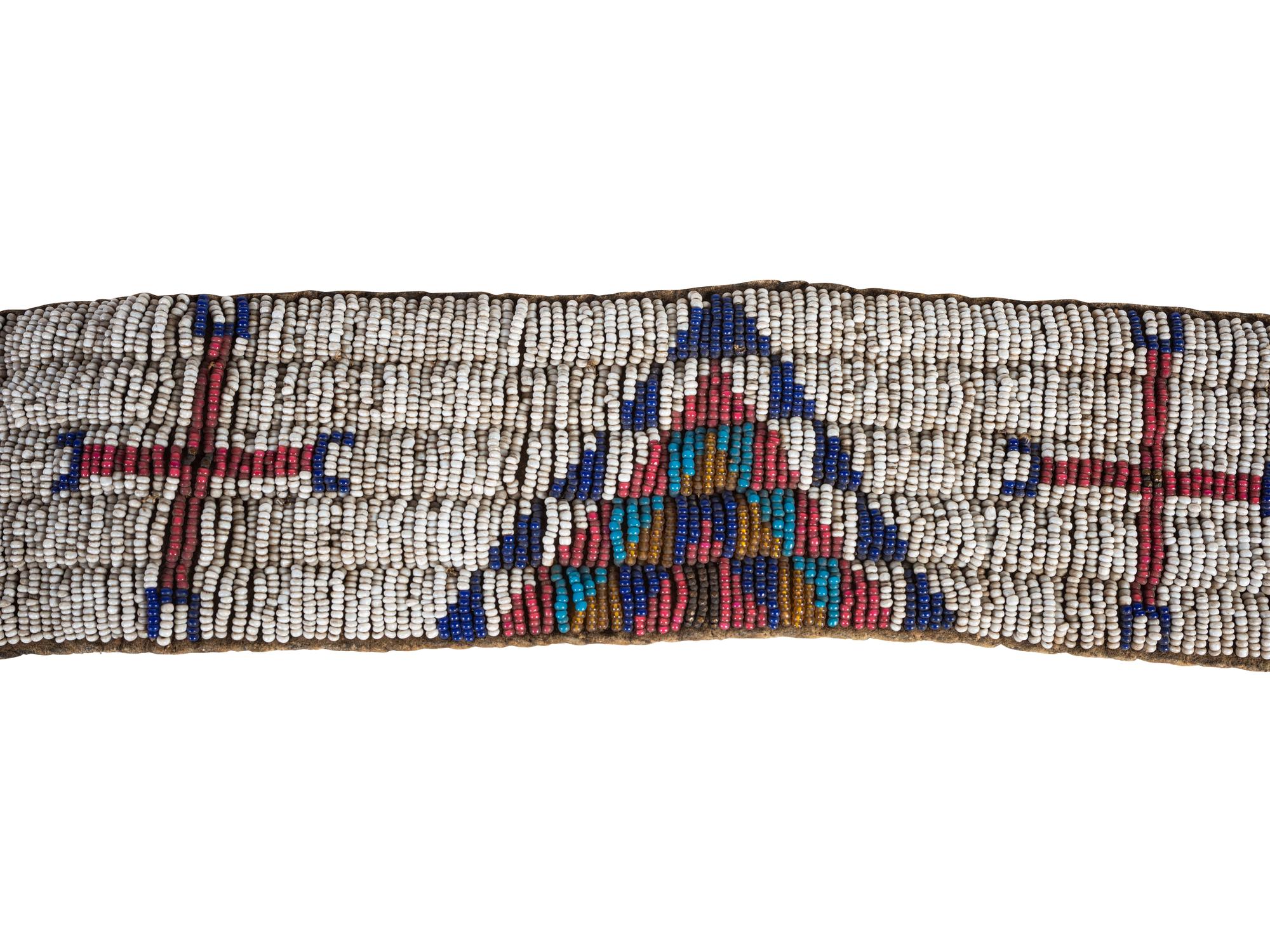 Sioux Beaded Hide Legging Strip and Southern Plains Doll