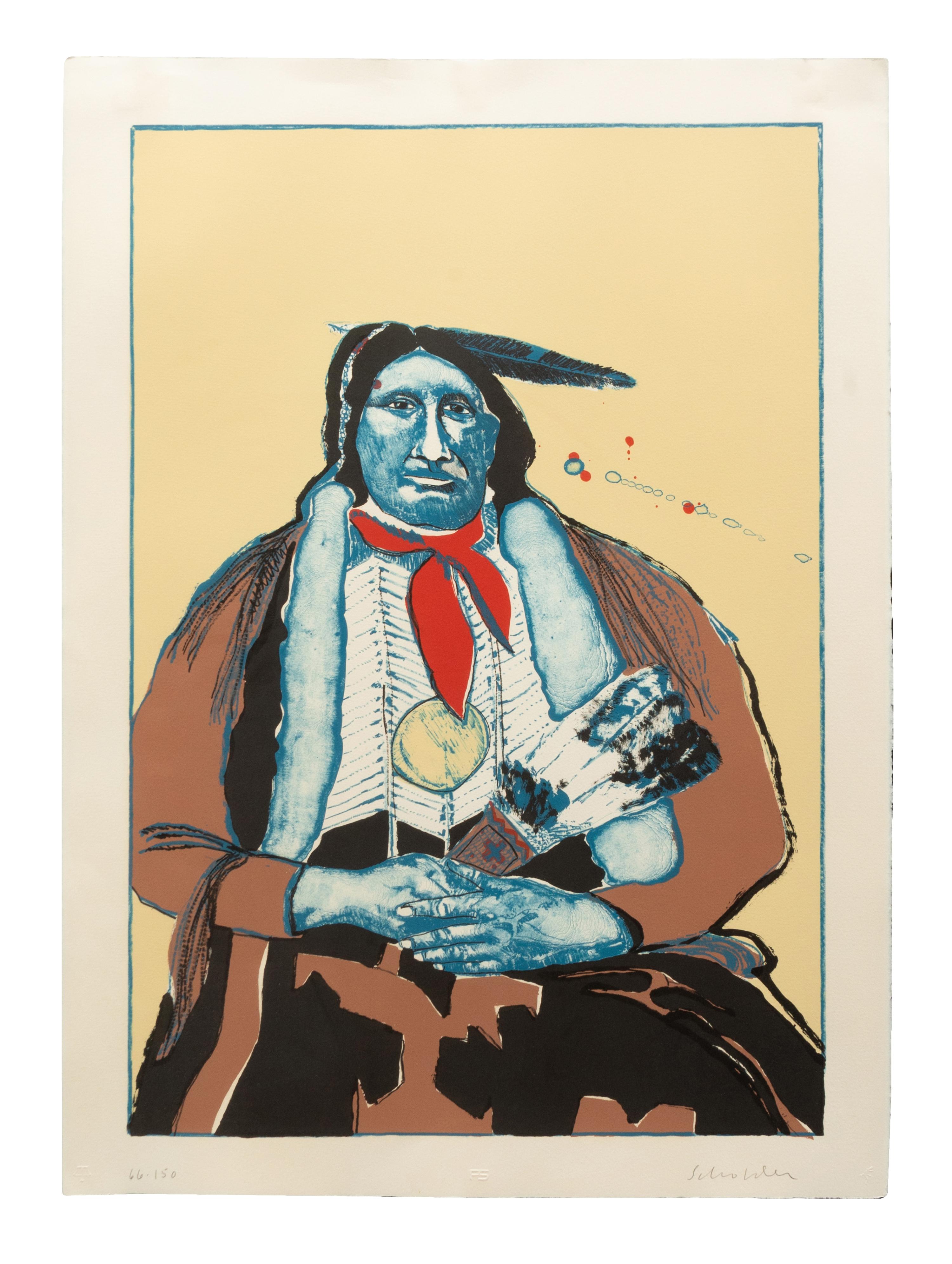 Indian with Feather Fan (First State), edition 66/150