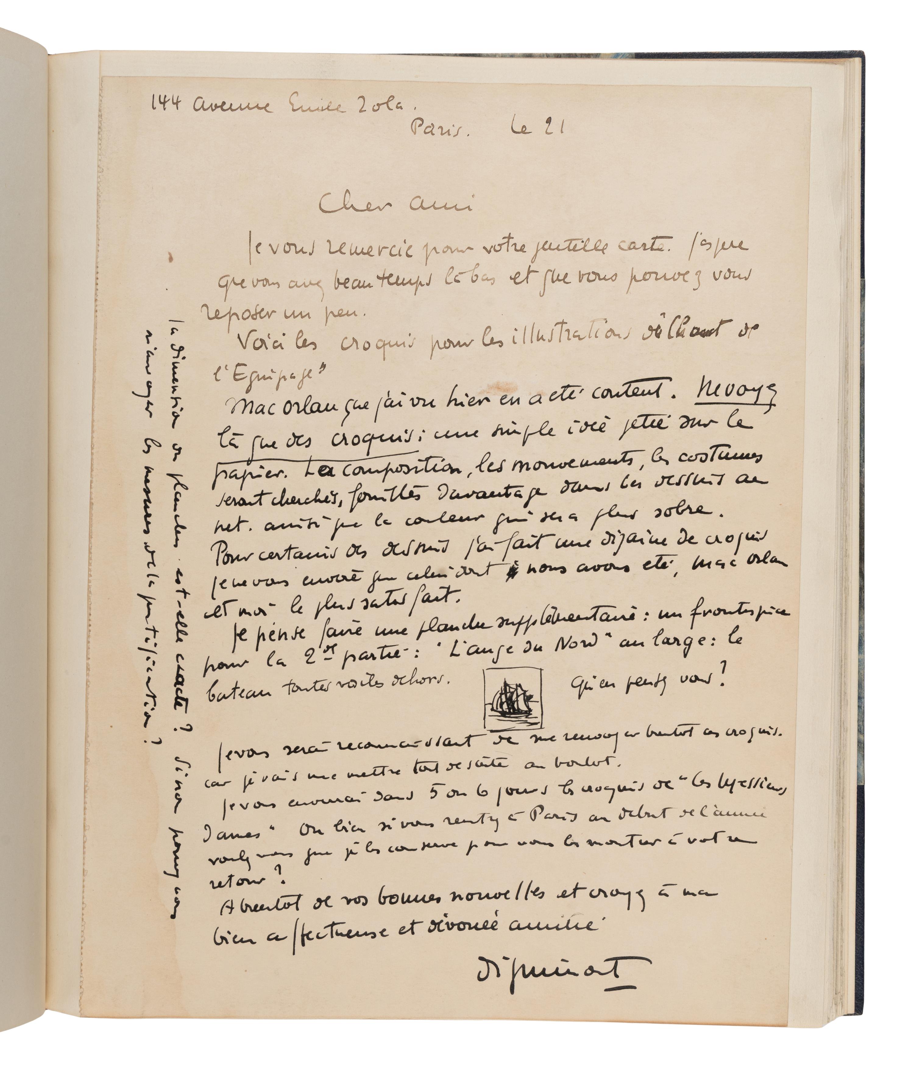 [Artist Book]. Dignimont, Andre (1891-1865), artist. -- Mac Orlan, Pierre (1882-1970). Le Chant de l'equipage . Paris: Les Arts et Le Livre, 1926.
