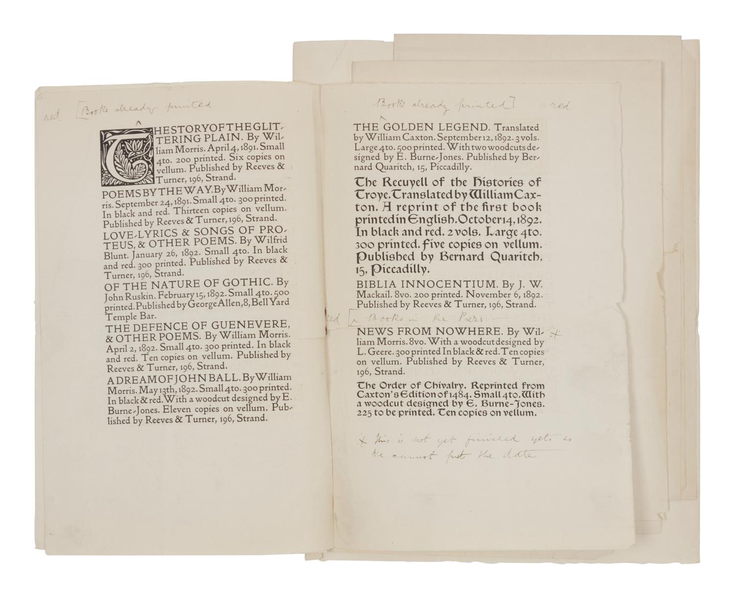 [KELMSCOTT PRESS]. When Adam Delved and Eve Span .... [Ancoats Brotherhood, 1894-5].