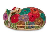 Judith Leiber Floral Sleeping Cat Minaudière, 1984