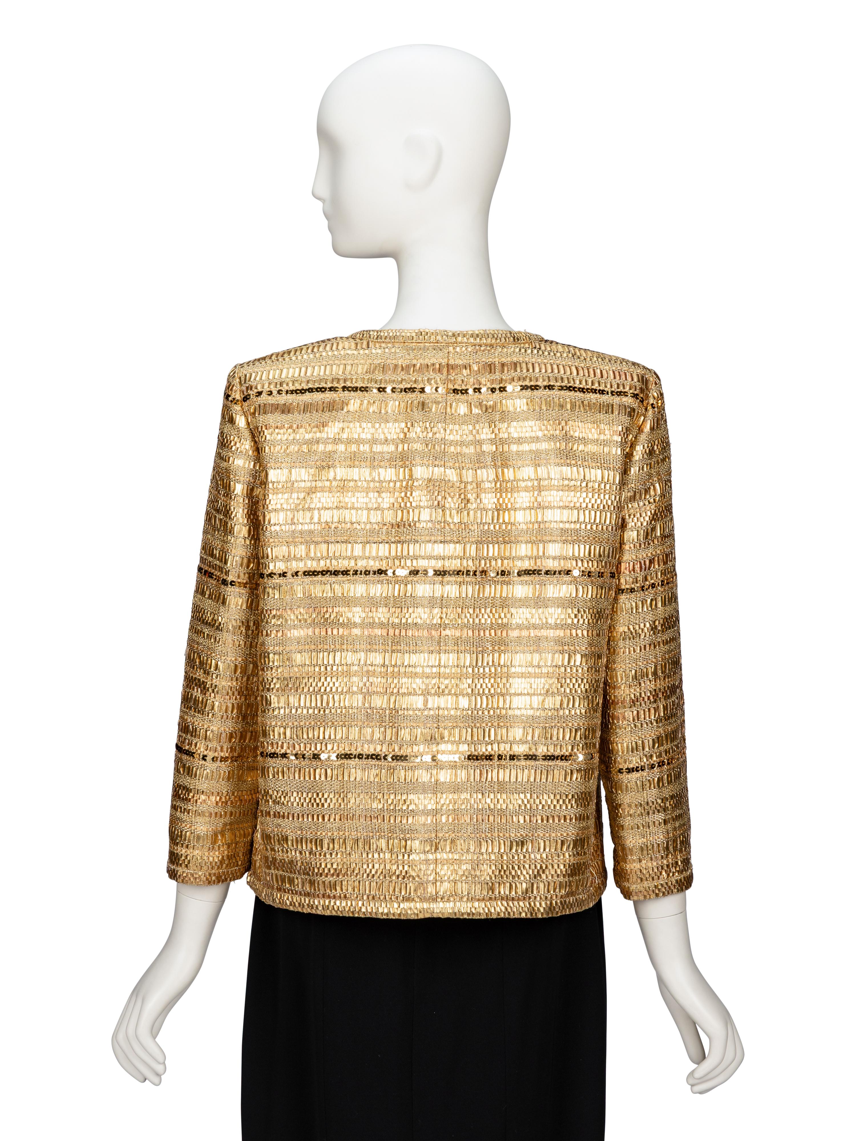 Chanel, Gold Fantasy Tweed Cardigan Jacket