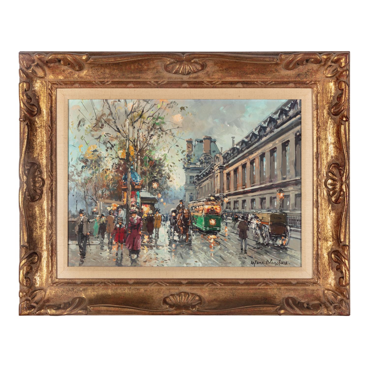 Antoine Blanchard (French, 1910-1988) — Quai du Louvre , c. 1960
