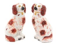 A Pair of Staffordshire Spaniels