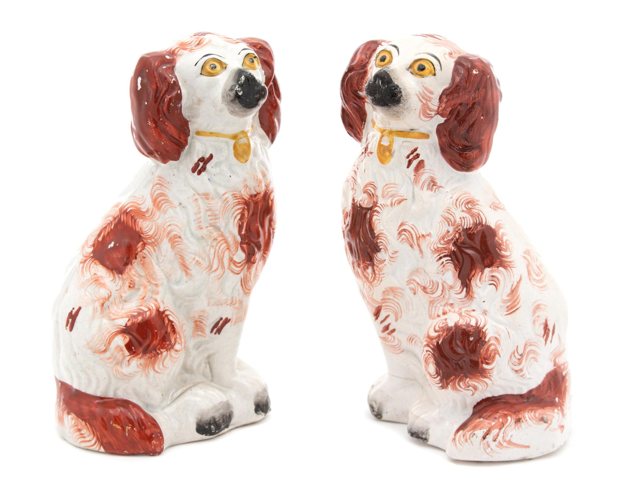 A Pair of Staffordshire Spaniels