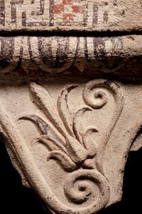 An Etruscan Painted Terracotta Relief Fragment