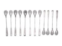 Twelve American Silver Cocktail Spoons