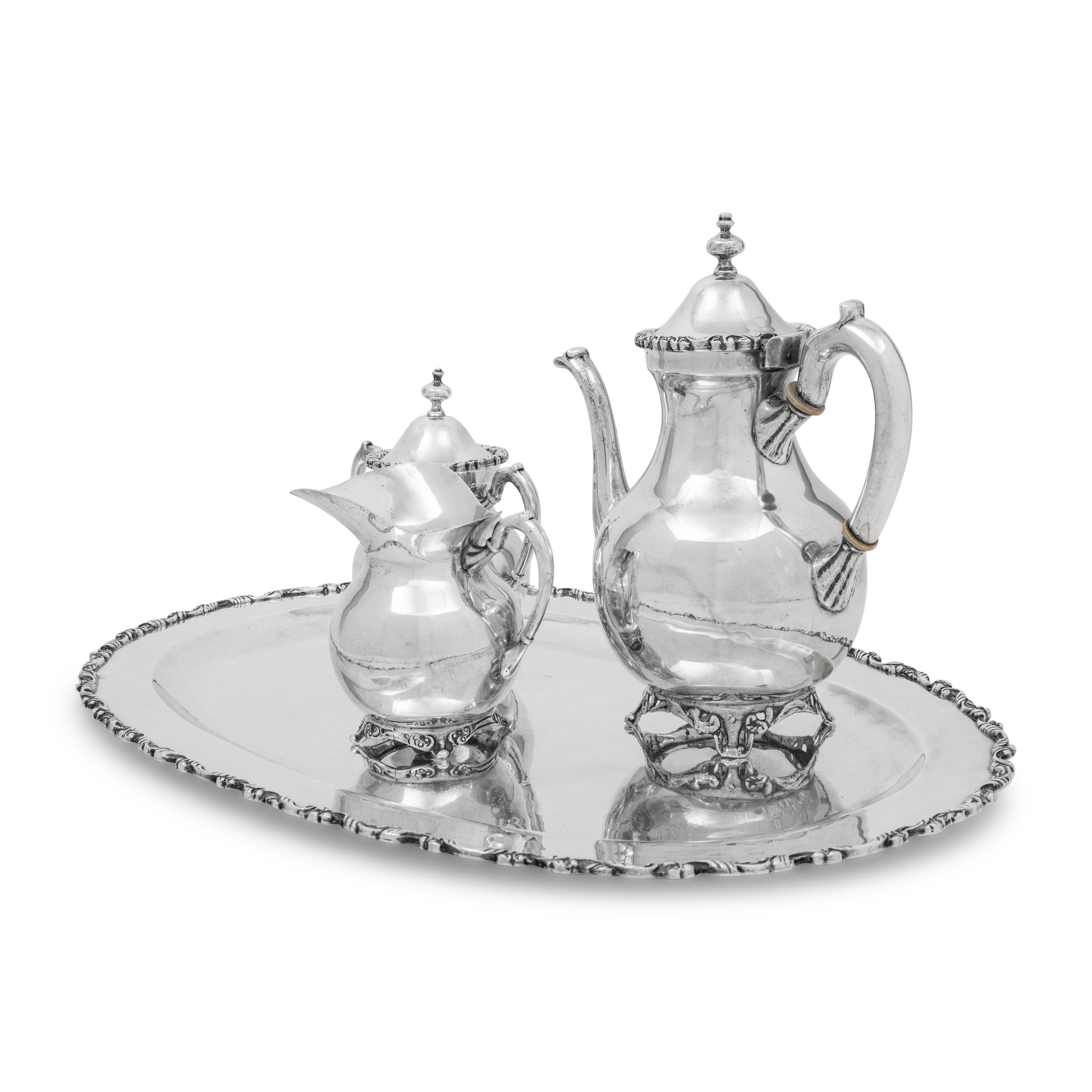 A Mexican Silver Four-Piece Tea Service