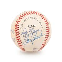 A 300 Win Pitchers Signed Autograph Baseball, Seven Signatures Including Tom Seaver (Beckett Authentication Services BAS Certified)