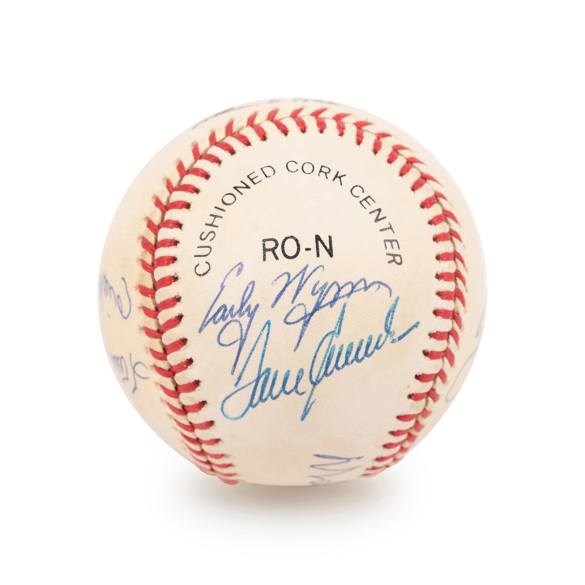 A 300 Win Pitchers Signed Autograph Baseball, Seven Signatures Including Tom Seaver (Beckett Authentication Services BAS Certified)