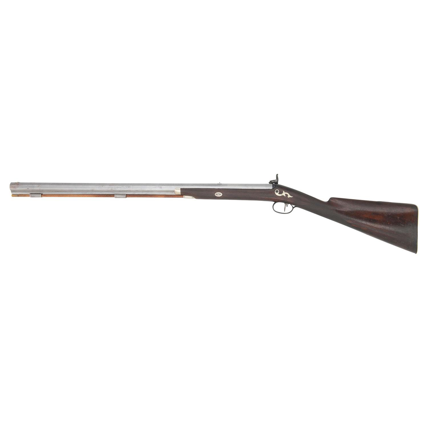 19th Century Halfstock Percussion Rifle by F. Reynolds of New York
