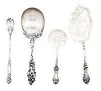 Four Silver Serving Articles, ,