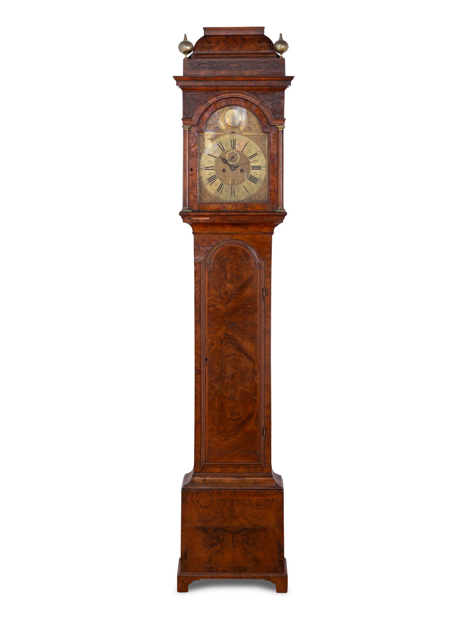 A Queen Anne Walnut Longcase Clock