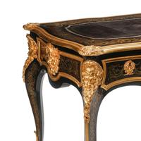 A French Gilt Bronze Mounted Boulle Marquetry Bureau Plat
