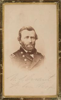 [CIVIL WAR]. CDVs signed by Robert E. LEE and Ulysses S. GRANT.