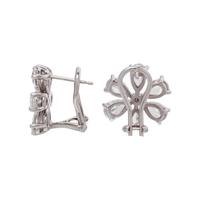 DIAMOND FLOWER EARCLIPS