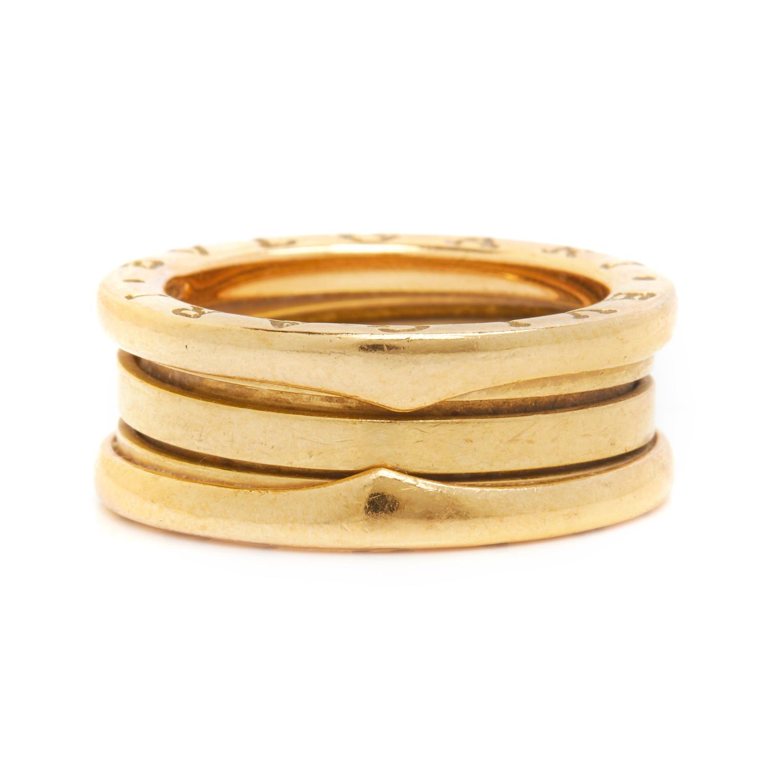 BULGARI, YELLOW GOLD 'B-ZERO' RING
