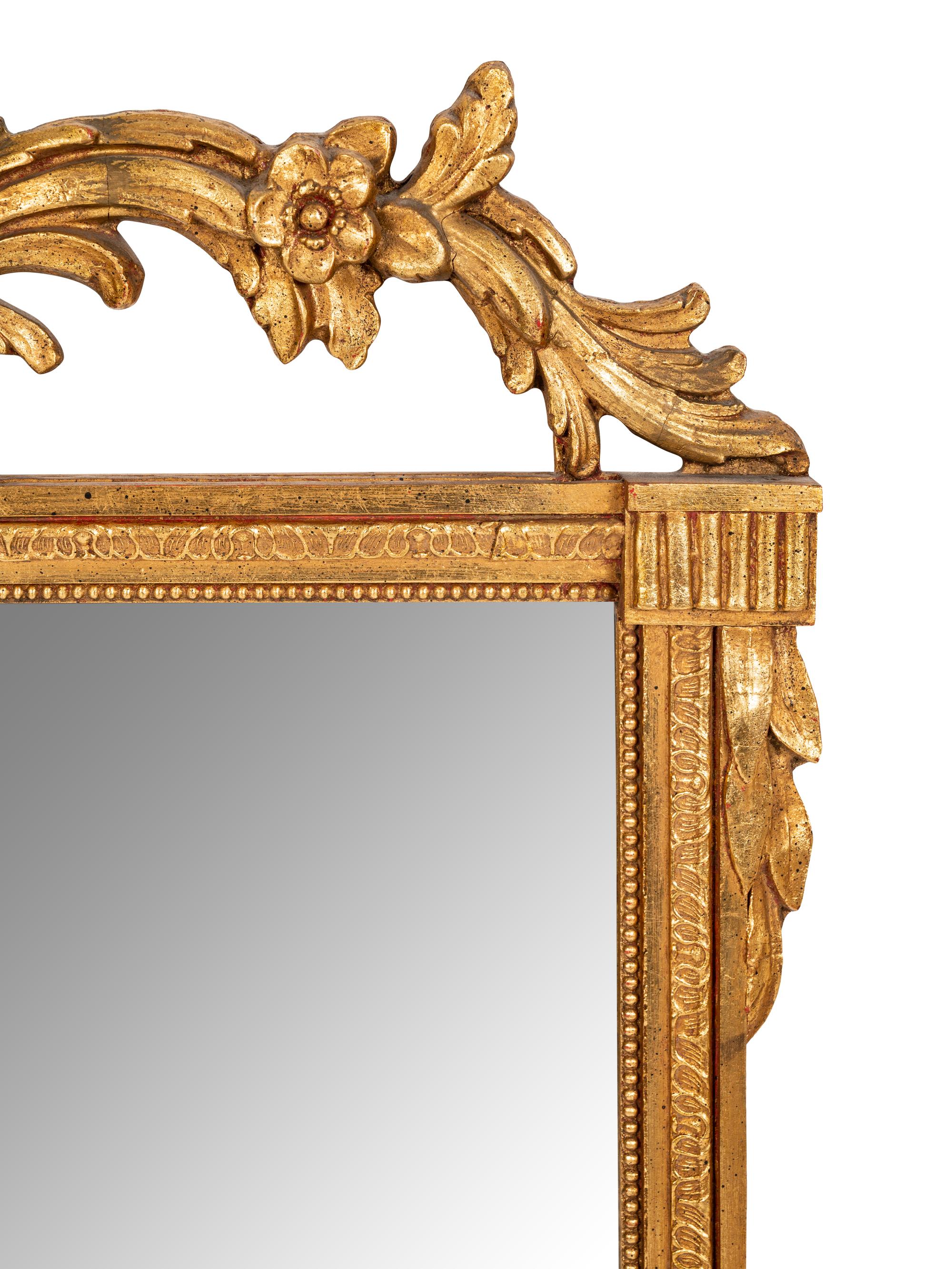 A Louis XVI Style Giltwood Mirror