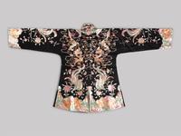 Two Sets of Chinese Embroidered Silk Wedding Gowns