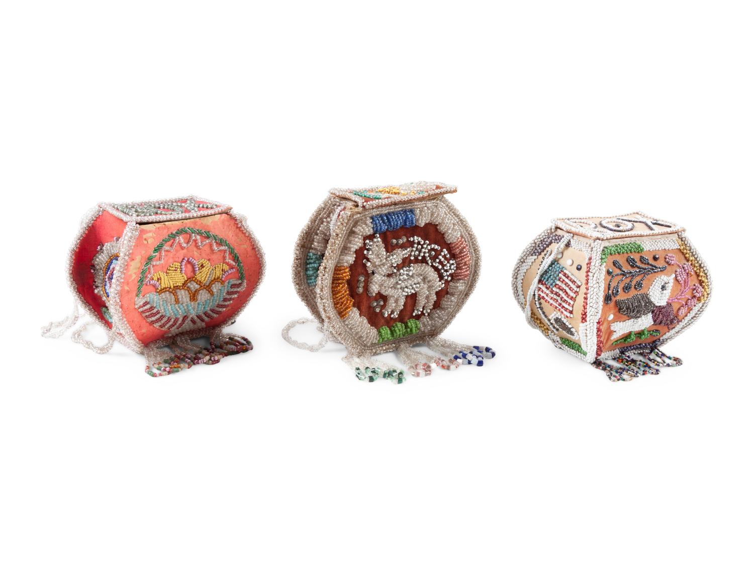 Haudenosaunee Beaded Whimseys, Boxes and Purses