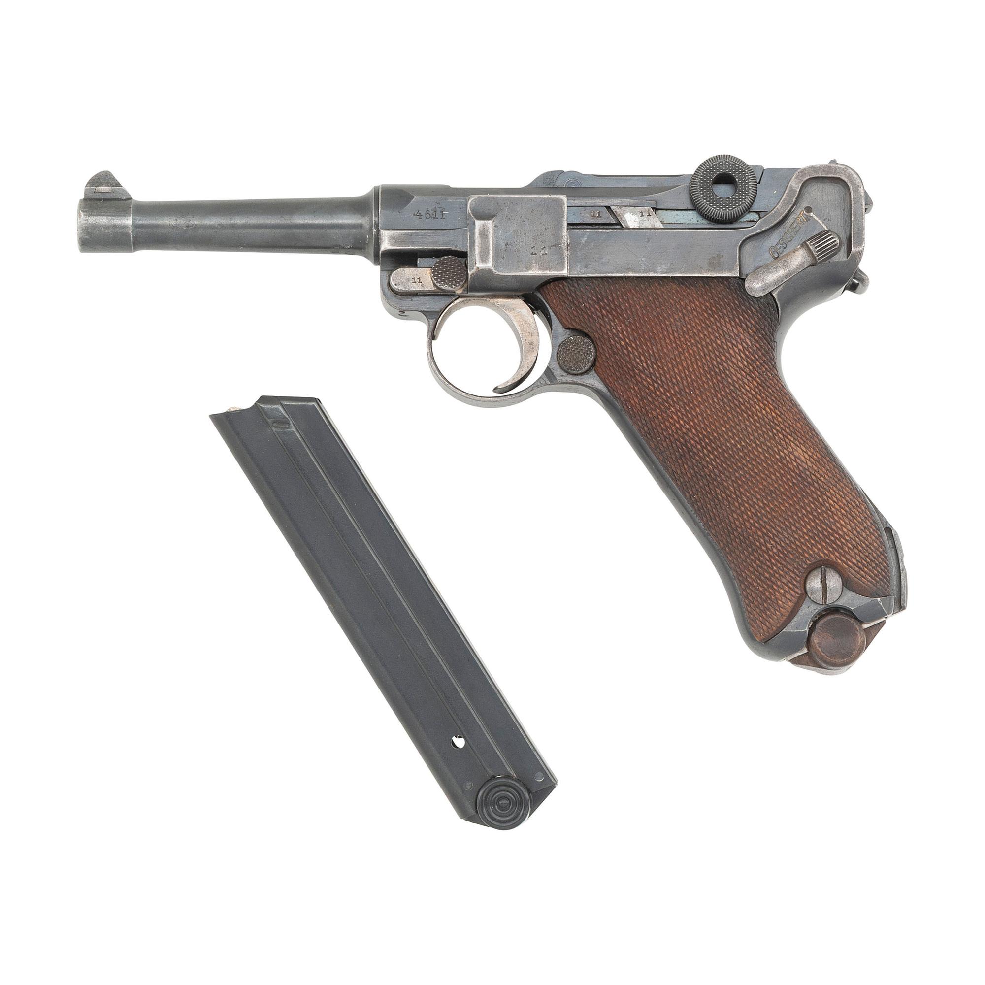 **WWI Era 1916 Dated DWM Luger with Non-Matching Holster