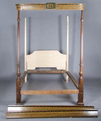 A Georgian Style Mahogany Canopy Bed, Width 63 inches.