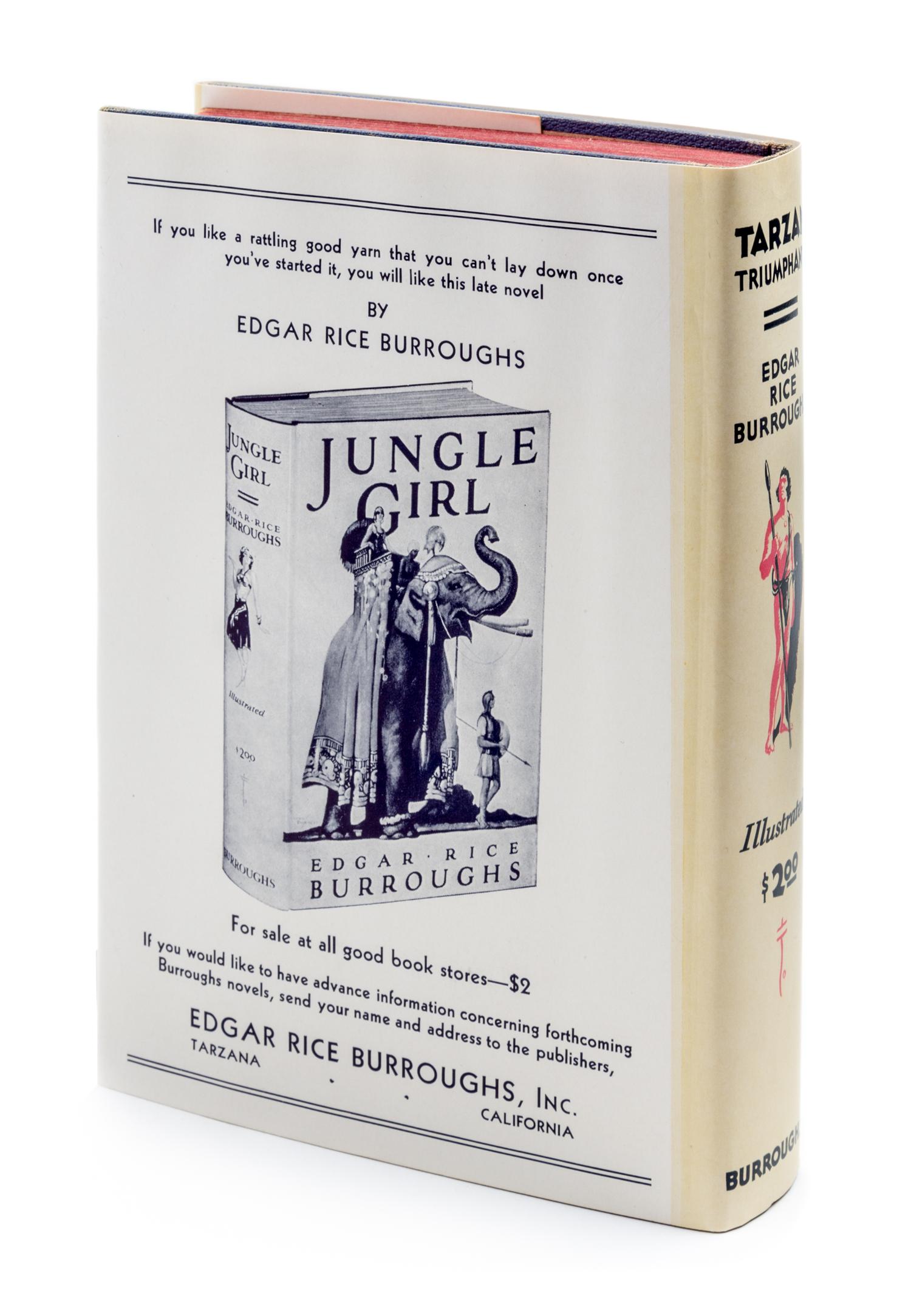 BURROUGHS, EDGAR RICE. Tarzan Triumphant. Tarzana, CA, 1932. First edition.