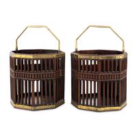 A Pair of George III Mahogany Peat Buckets