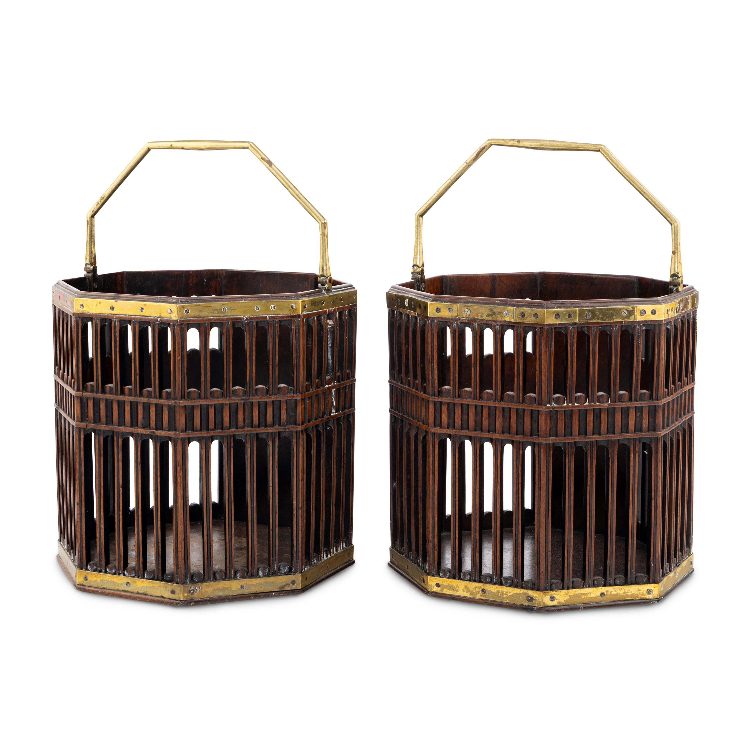 A Pair of George III Mahogany Peat Buckets