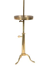 A Directoire Style Brass Floor Lamp Table