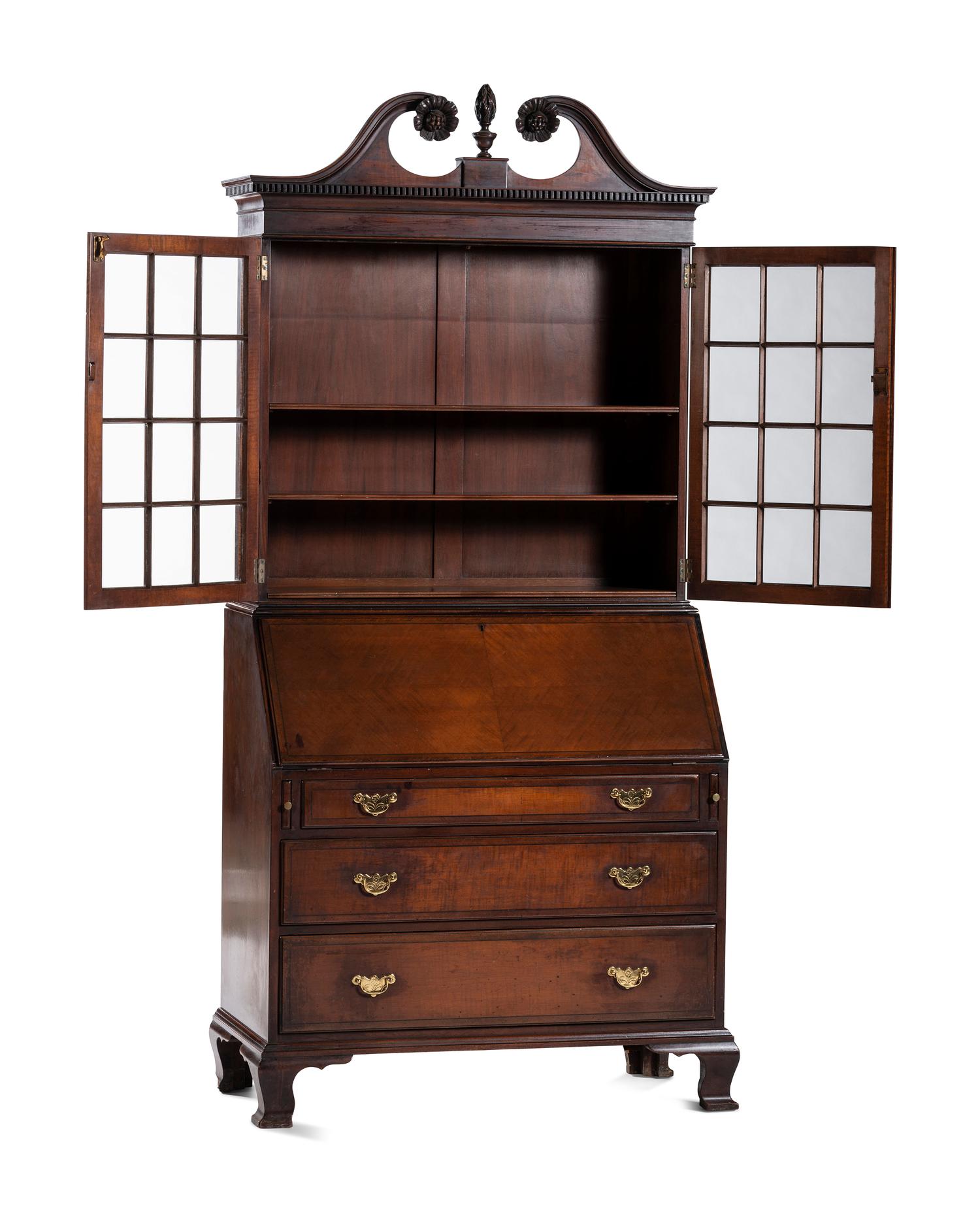 A Federal Style Mahogany Secretary Bookcase