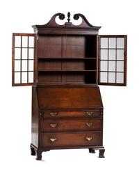 A Federal Style Mahogany Secretary Bookcase