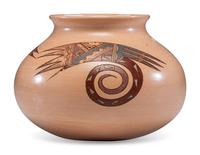 Polychrome Pottery Jar, with Modern Sikyatki Designs