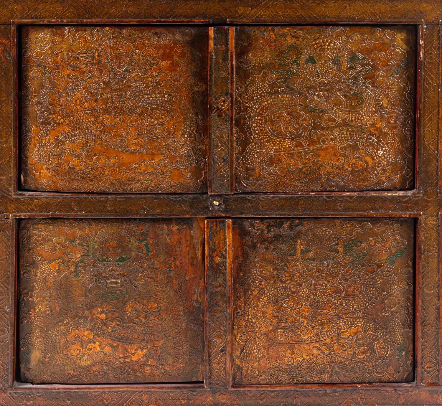 A Tibetan Polychrome Cabinet