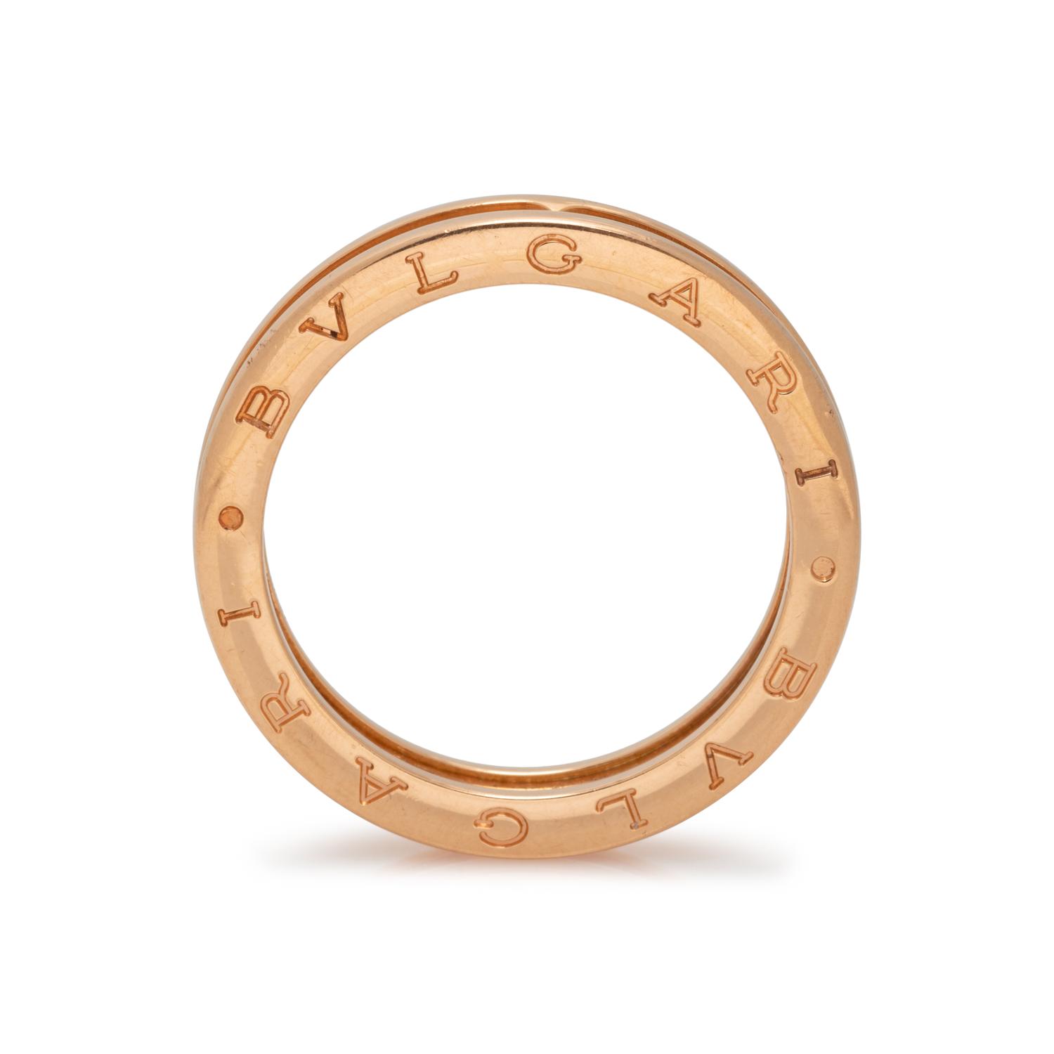 BVLGARI, ROSE GOLD 'B. ZERO-1' RING