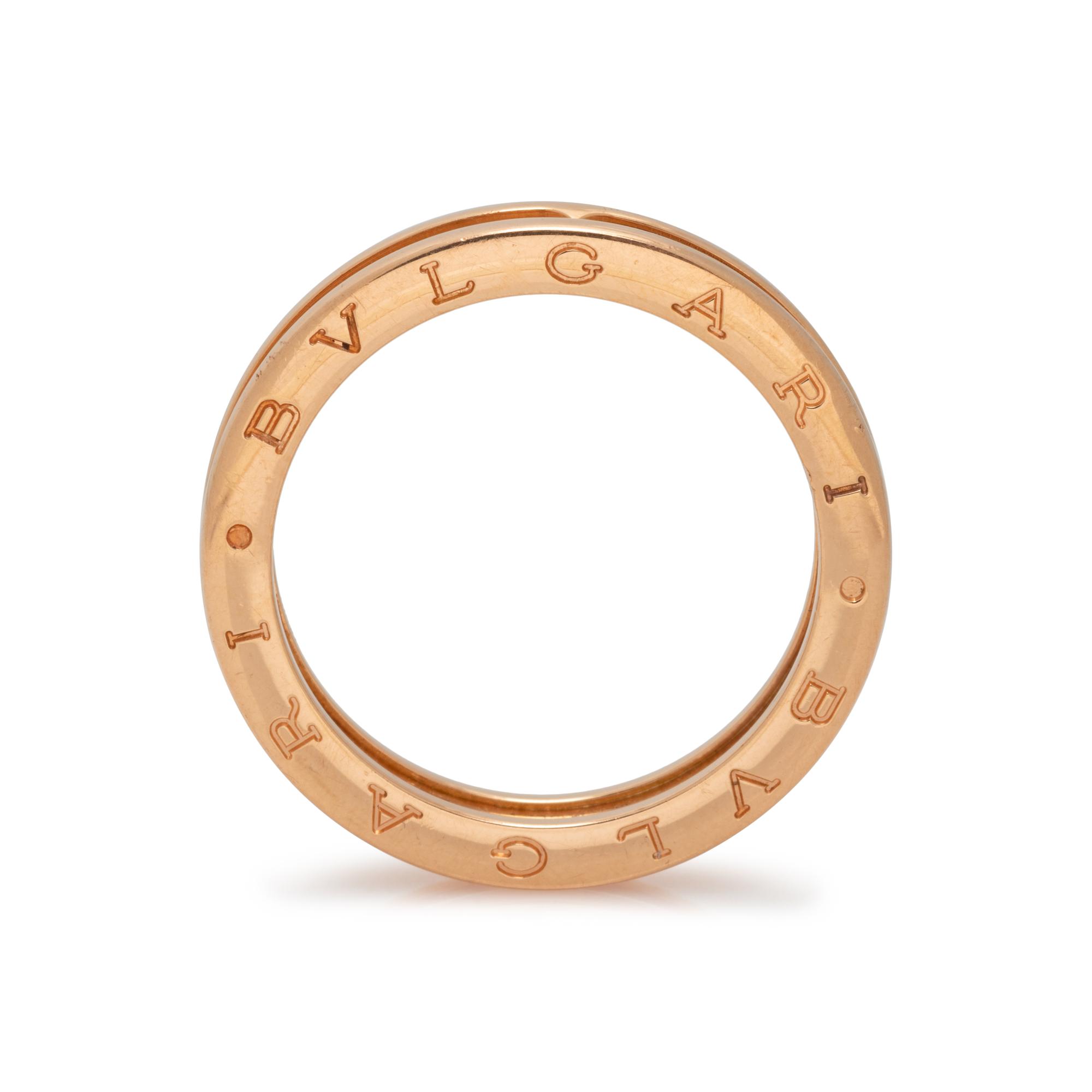 BVLGARI, ROSE GOLD 'B. ZERO-1' RING