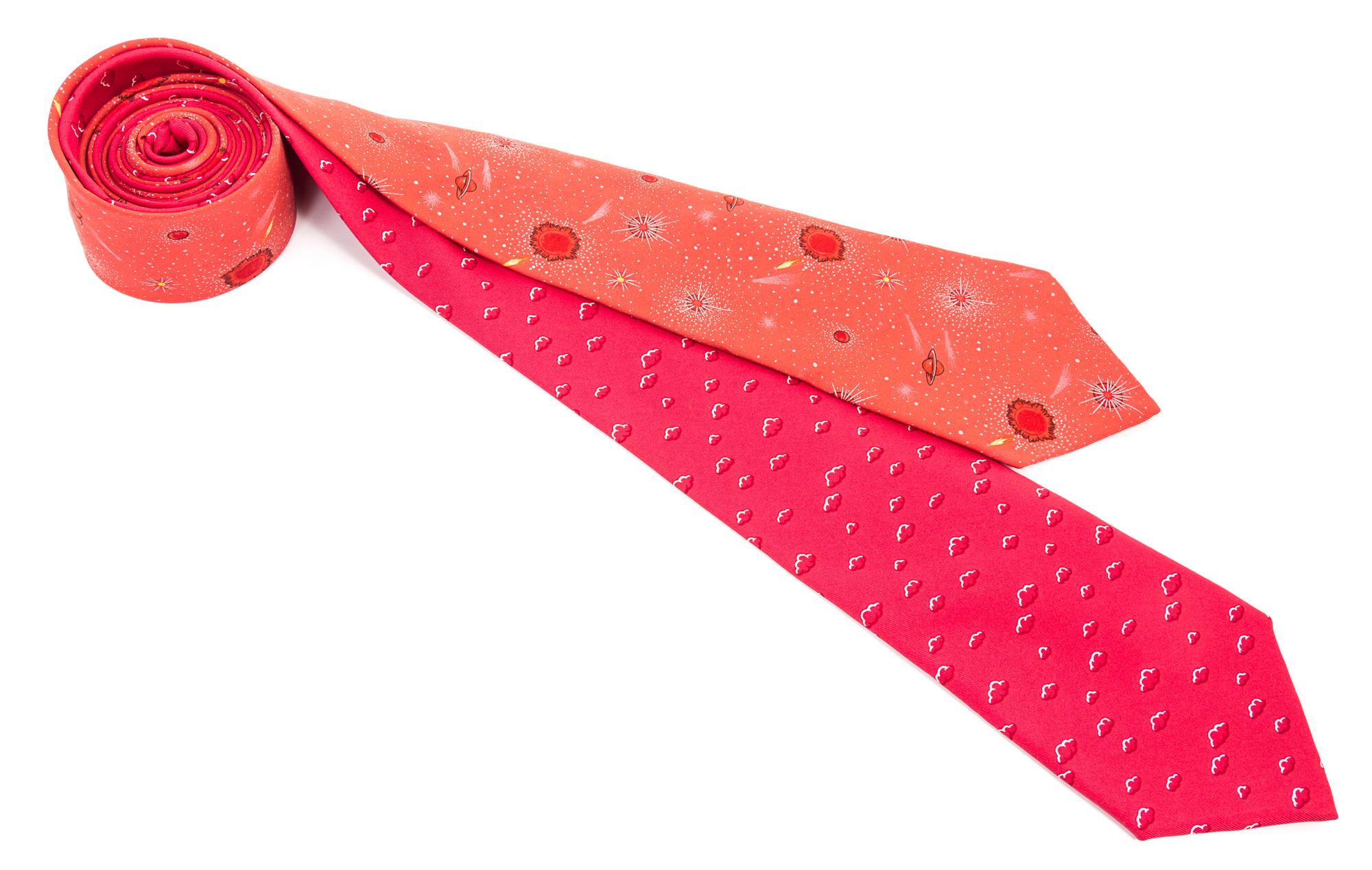 A Pair of Hermes Silk Ties,