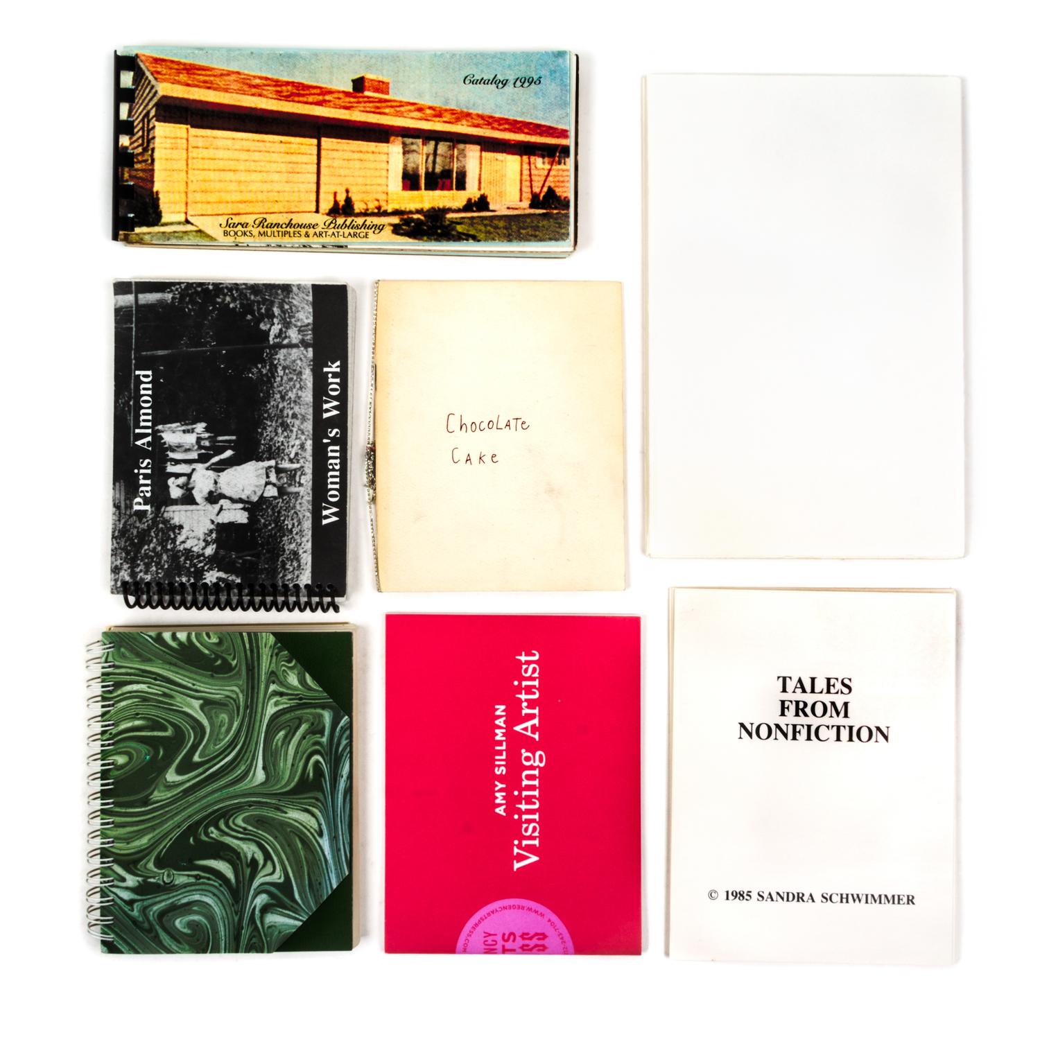 (ARTISTS BOOKS, FEMINISM) 7 works, including Amy Sillman, Paris Almond, Sandra Schwimmer and Stephanie Brody.